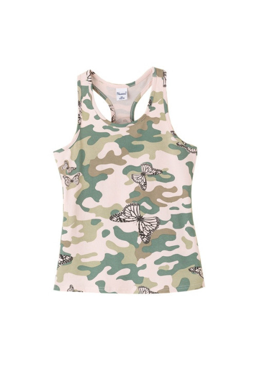 Camiseta tirantes camuflaje mariposas Newness