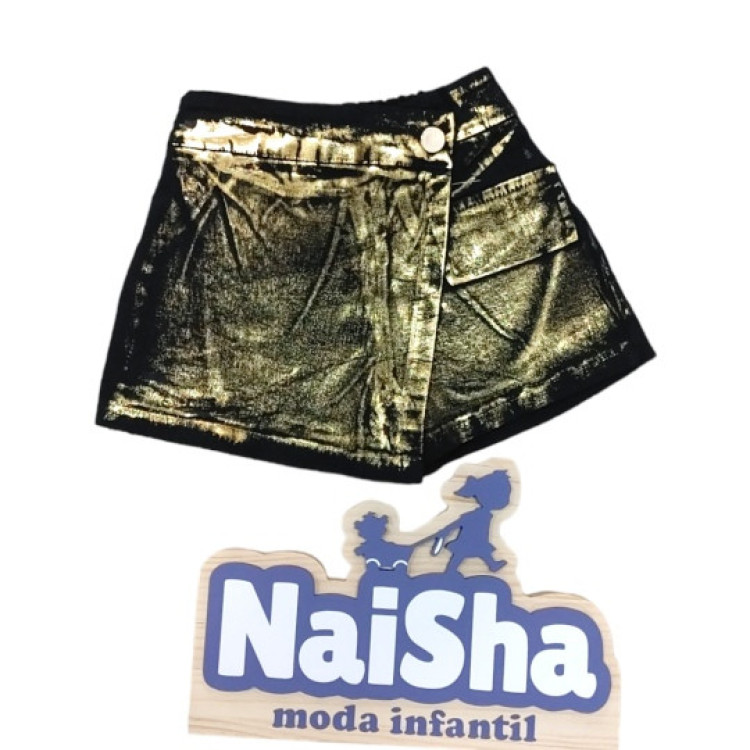 Falda Pantalon Dorada